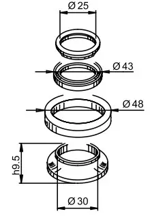Buzzetti -balhoofdset voor Yamaha Majesty 250cc (1996-2003) Actieprijs