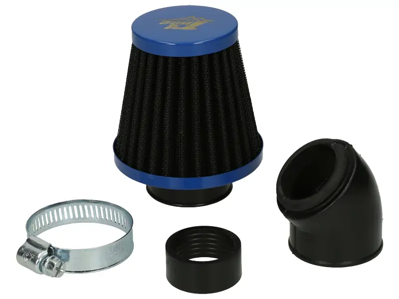 T4Tune - LuchtfilterØ28-35mm zwart/blauw (klein model) Superprijs