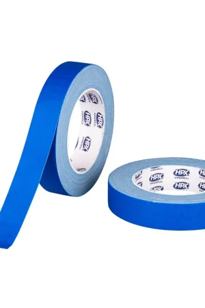 Gecertificeerd HPX - HPX Mat gaffer tape PRO blauw 25mm x 25m