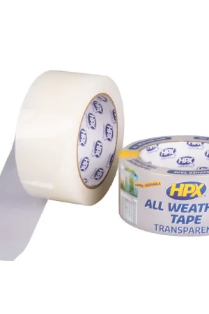 HPX - HPX All Weather Tape transparant 48mm x 25m Dagaanbieding