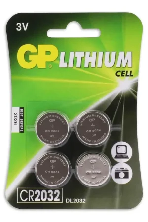 Tijdelijk Beschikbaar GP - CR2032 lithium knoopcellen 3V 4PK
