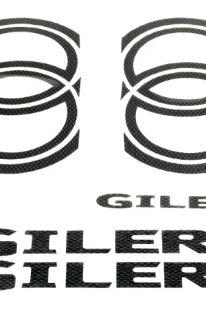 Stickerset Gilera logo carbonlook Gratis Retour