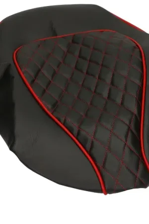 Buddydek Chesterfield zwart / rood voor Piaggio Zip 2000 Lage Kosten
