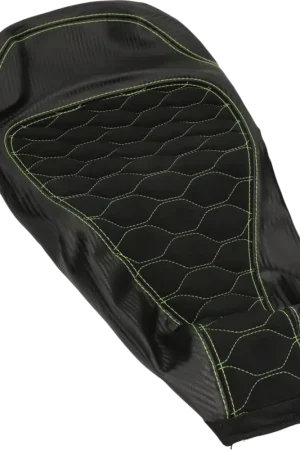 Buddydek Alcantara zwart / fluor geel voor Piaggio Zip 2000 Uitverkoop