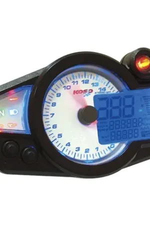 Koso - Race DashboardRX1N+ Wit met blauwe verlichting Gratis Retour